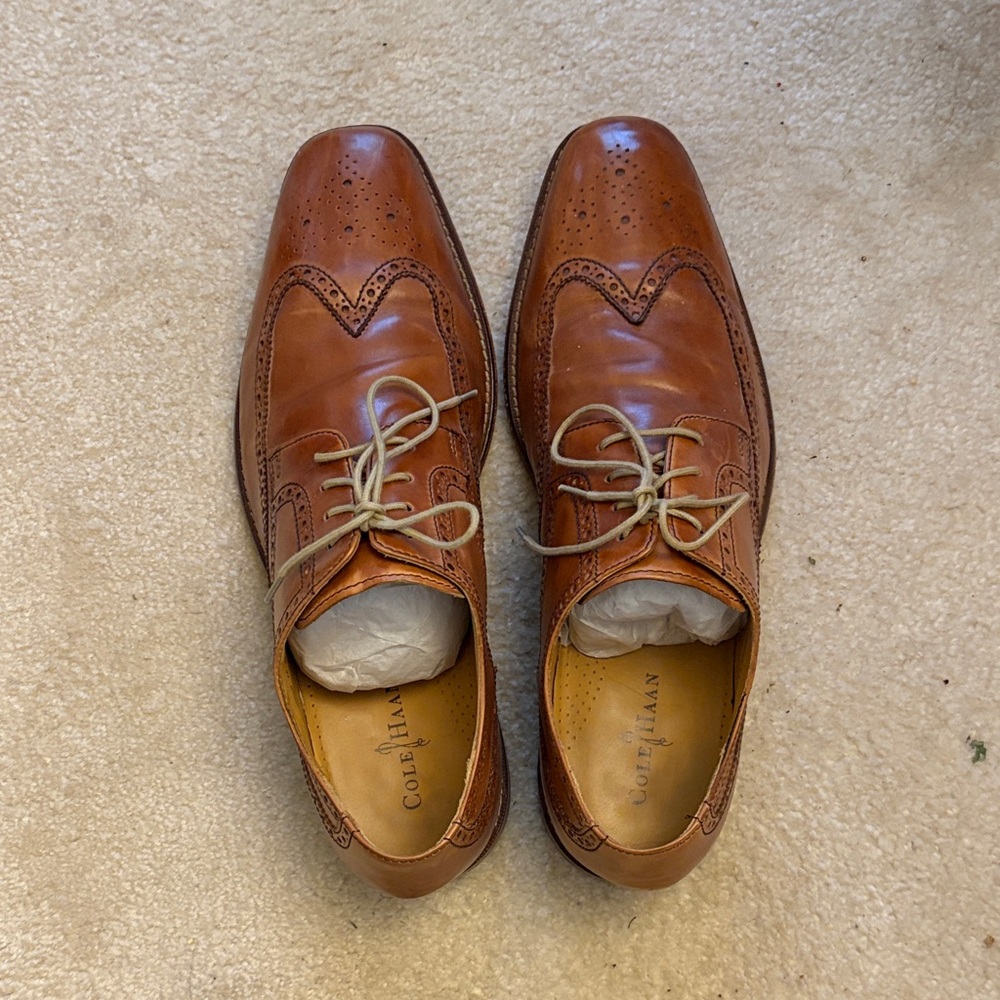Cole Haan Men's Brown Leather Brogue Oxfords
